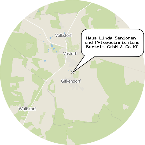 Kartenausschnitt für die Firma Haus Linda Senioren- und Pflegeeinrichtung Bartelt GmbH & Co KG