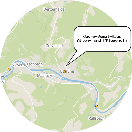 Kartenausschnitt für die Firma Georg-Vömel-Haus Alten- und Pflegeheim