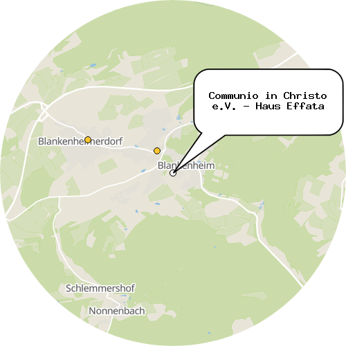 Kartenausschnitt für die Firma Communio in Christo e.V. - Haus Effata