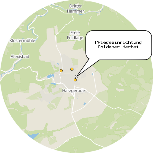 Kartenausschnitt für die Firma Pflegeeinrichtung Goldener Herbst