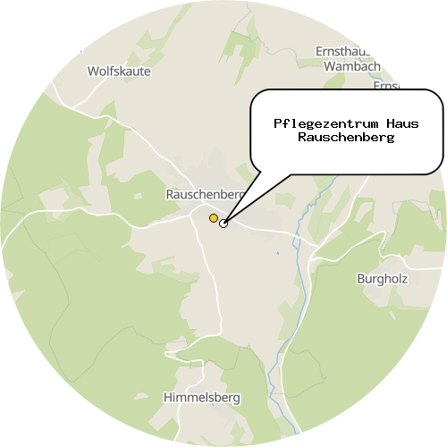 Kartenausschnitt für die Firma Pflegezentrum Haus Rauschenberg
