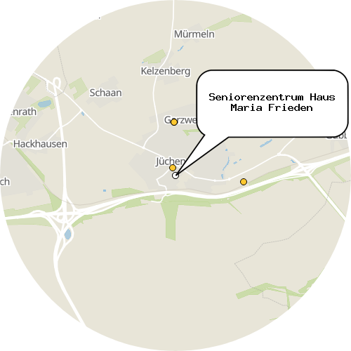 Kartenausschnitt für die Firma Seniorenzentrum Haus Maria Frieden