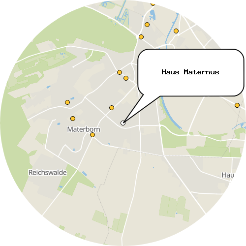 Kartenausschnitt für die Firma Haus Maternus
