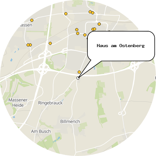 Kartenausschnitt für die Firma Haus am Ostenberg
