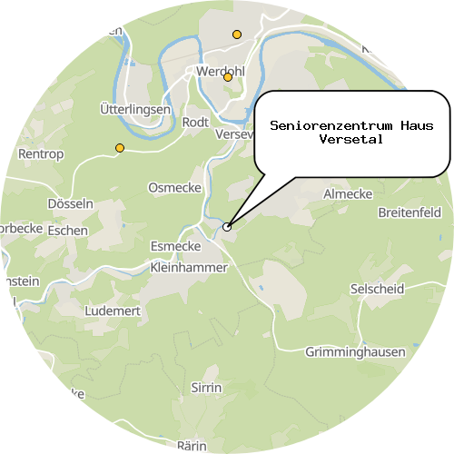 Kartenausschnitt für die Firma Seniorenzentrum Haus Versetal