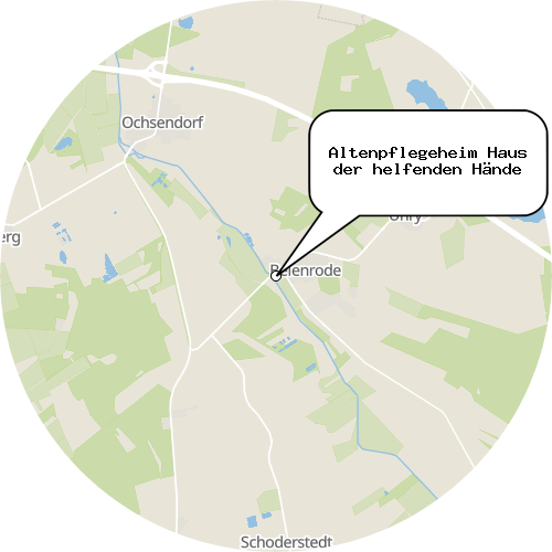 Kartenausschnitt für die Firma Altenpflegeheim Haus der helfenden Hände
