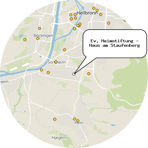 Kartenausschnitt für die Firma Ev. Heimstiftung - Haus am Staufenberg