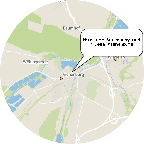 Kartenausschnitt für die Firma Haus der Betreuung und Pflege Vienenburg