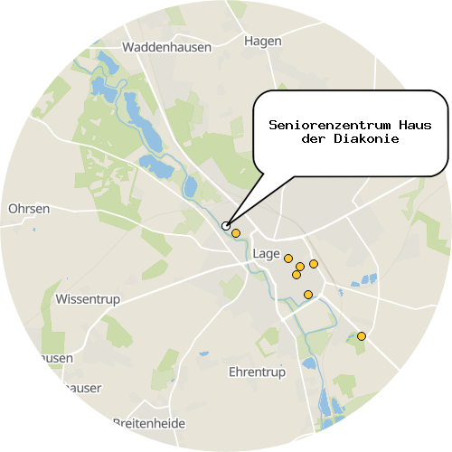 Kartenausschnitt für die Firma Seniorenzentrum Haus der Diakonie