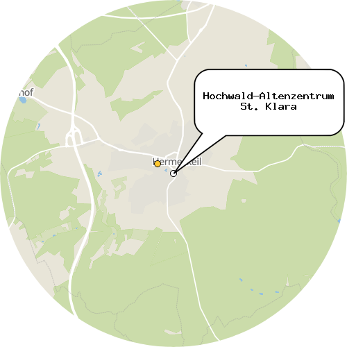Kartenausschnitt für die Firma Hochwald-Altenzentrum St. Klara
