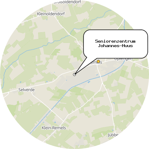 Kartenausschnitt für die Firma Seniorenzentrum Johannes-Huus