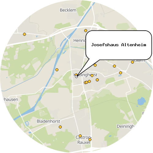 Kartenausschnitt für die Firma Josefshaus Altenheim