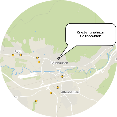 Kartenausschnitt für die Firma Kreisruheheim Gelnhausen