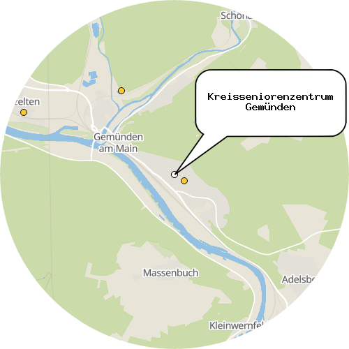 Kartenausschnitt für die Firma Kreisseniorenzentrum Gemünden