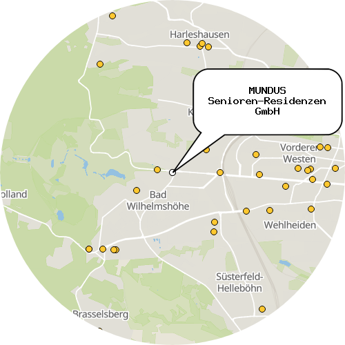 Kartenausschnitt für die Firma MUNDUS Senioren-Residenzen GmbH