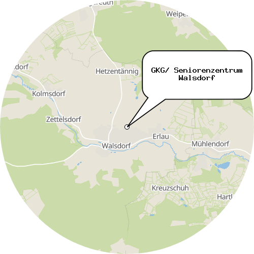 Kartenausschnitt für die Firma GKG/ Seniorenzentrum Walsdorf