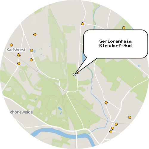 Kartenausschnitt für die Firma Seniorenheim Biesdorf-Süd