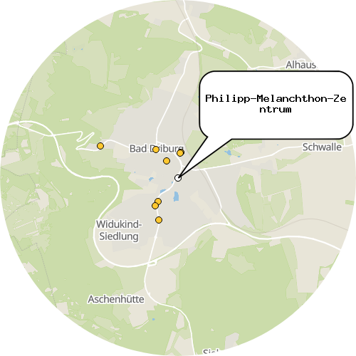 Kartenausschnitt für die Firma Philipp-Melanchthon-Zentrum
