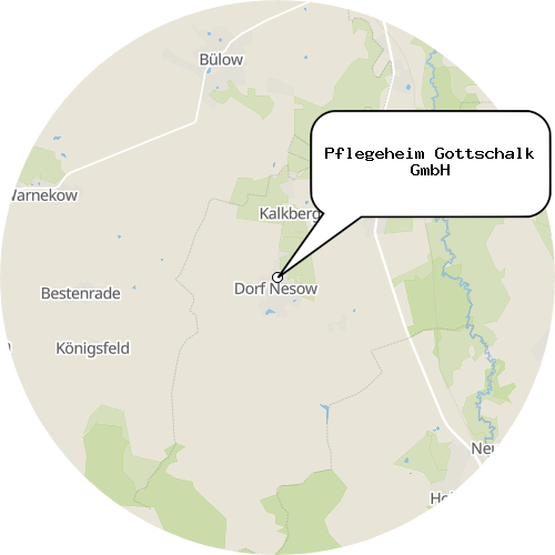 Kartenausschnitt für die Firma Pflegeheim Gottschalk GmbH