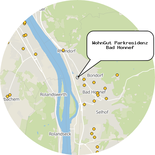 Kartenausschnitt für die Firma WohnGut Parkresidenz Bad Honnef