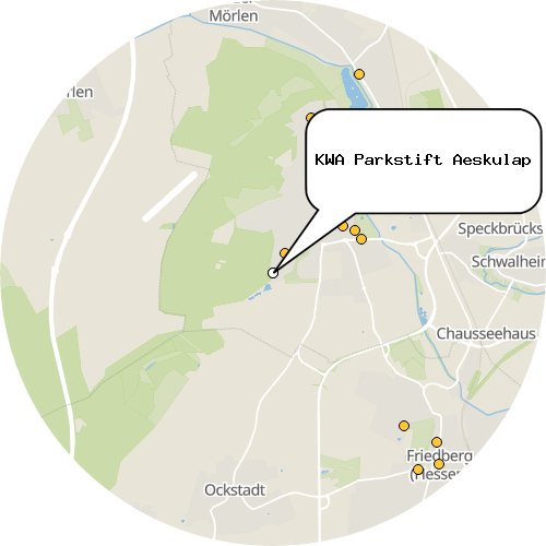 Kartenausschnitt für die Firma KWA Parkstift Aeskulap