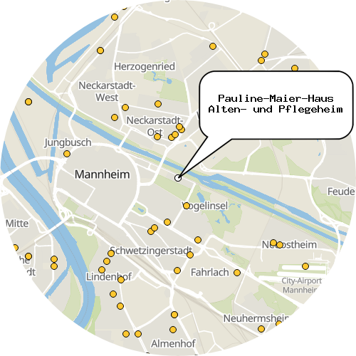 Kartenausschnitt für die Firma Pauline-Maier-Haus Alten- und Pflegeheim