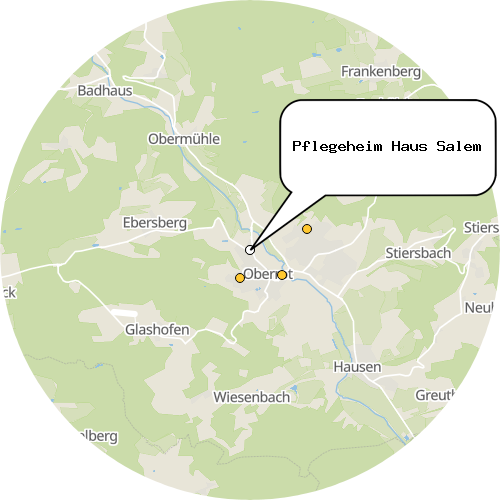Kartenausschnitt für die Firma Pflegeheim Haus Salem