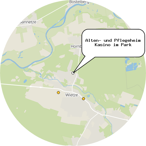 Kartenausschnitt für die Firma Alten- und Pflegeheim Kasino im Park