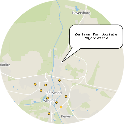 Kartenausschnitt für die Firma Zentrum für Soziale Psychiatrie