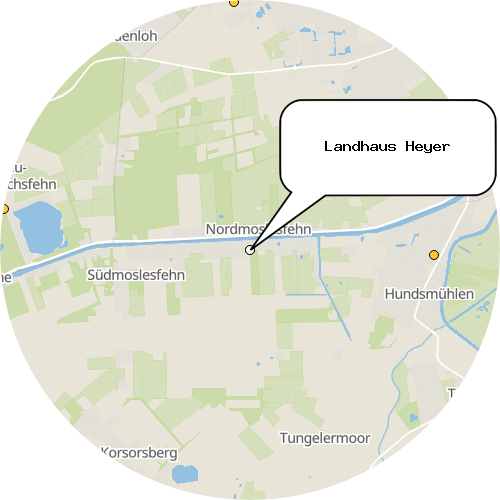 Kartenausschnitt für die Firma Landhaus Heyer