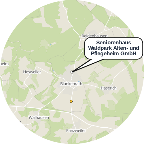 Kartenausschnitt für die Firma Seniorenhaus Waldpark Alten- und Pflegeheim GmbH