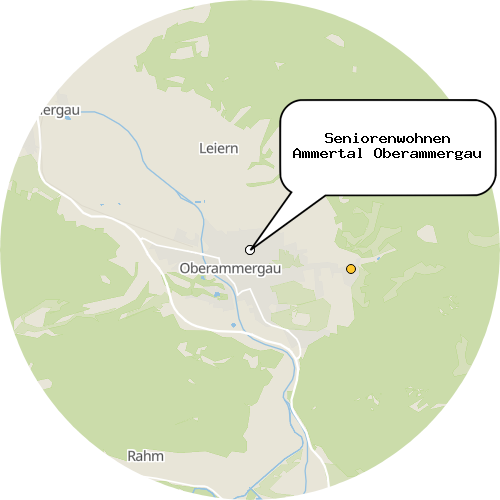 Kartenausschnitt für die Firma Seniorenwohnen Ammertal Oberammergau