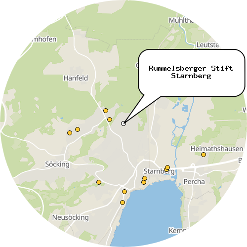 Kartenausschnitt für die Firma Rummelsberger Stift Starnberg