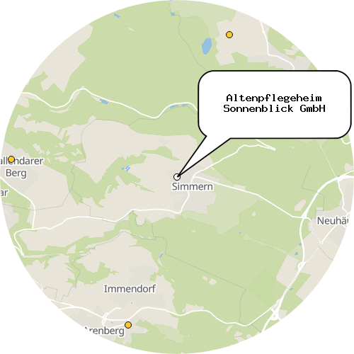 Kartenausschnitt für die Firma Altenpflegeheim Sonnenblick GmbH