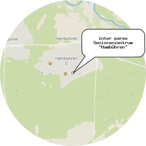 Kartenausschnitt für die Firma inter pares Seniorenzentrum "Hambühren"
