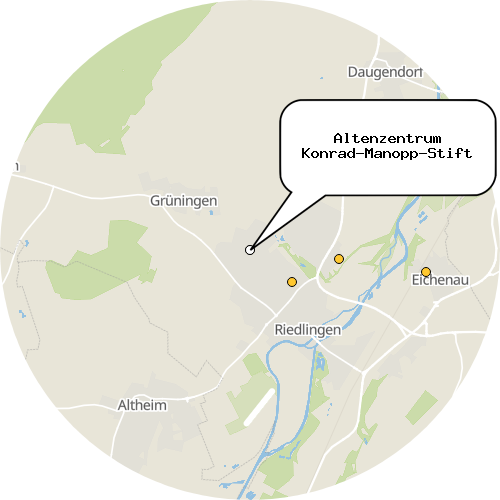 Kartenausschnitt für die Firma Altenzentrum Konrad-Manopp-Stift