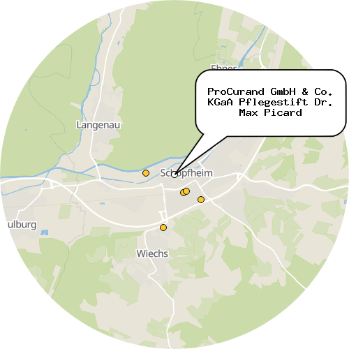 Kartenausschnitt für die Firma ProCurand GmbH & Co. KGaA Pflegestift Dr. Max Picard