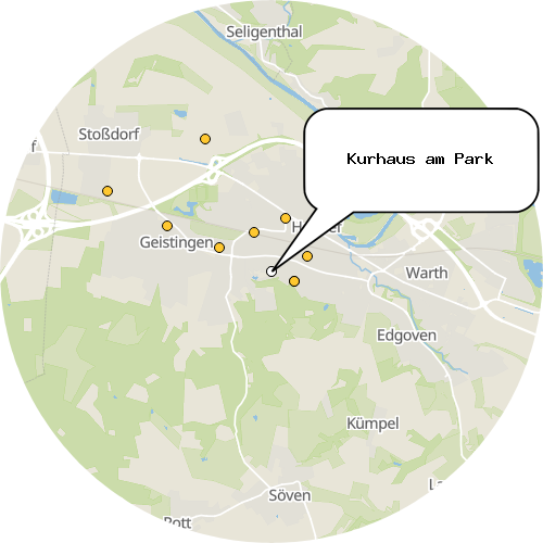Kartenausschnitt für die Firma Kurhaus am Park