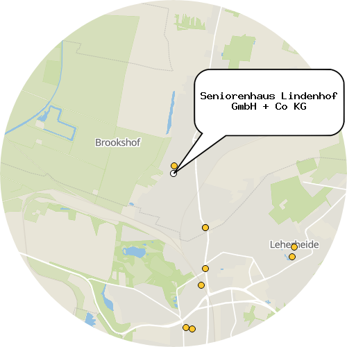 Kartenausschnitt für die Firma Seniorenhaus Lindenhof GmbH + Co KG