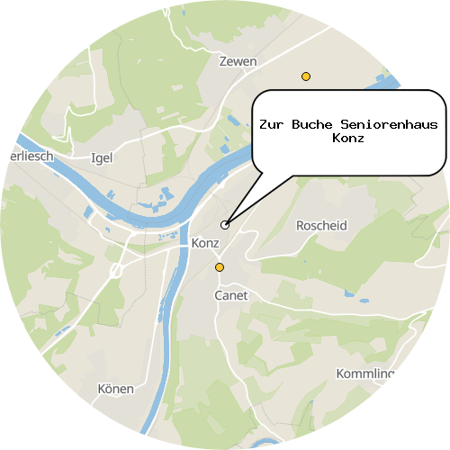 Kartenausschnitt für die Firma Zur Buche Seniorenhaus Konz