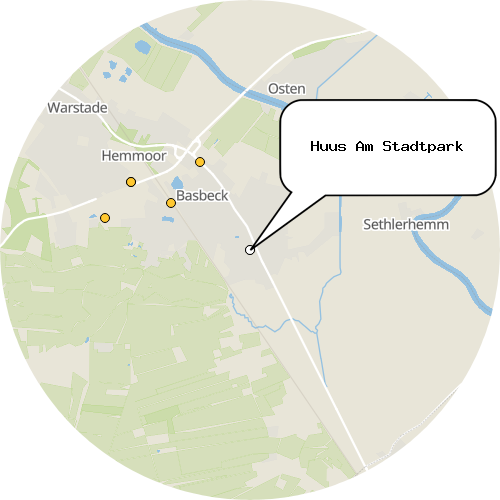 Kartenausschnitt für die Firma Huus Am Stadtpark
