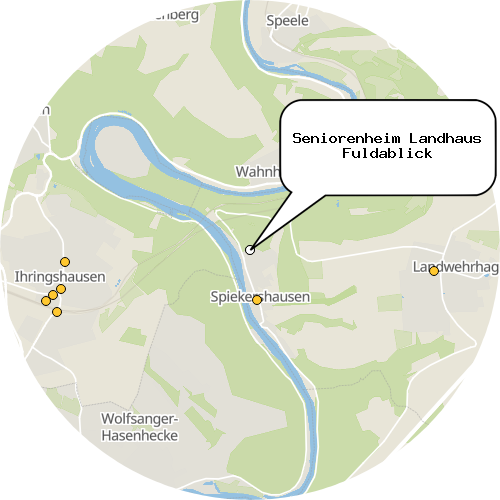 Kartenausschnitt für die Firma Seniorenheim Landhaus Fuldablick