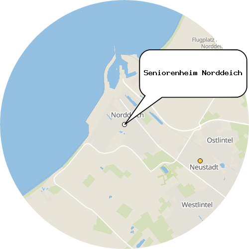 Kartenausschnitt für die Firma Seniorenheim Norddeich