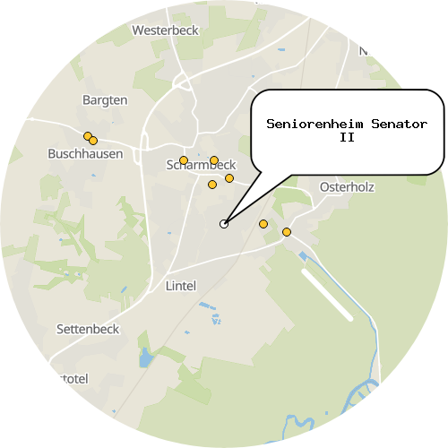 Kartenausschnitt für die Firma Seniorenheim Senator II