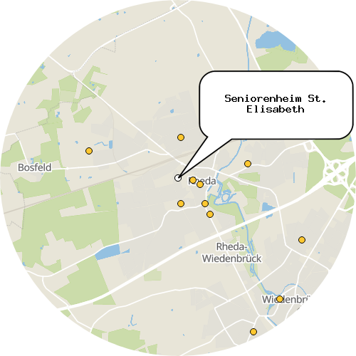 Kartenausschnitt für die Firma Seniorenheim St. Elisabeth