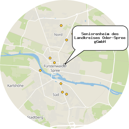 Kartenausschnitt für die Firma Seniorenheim des Landkreises Oder-Spree gGmbH