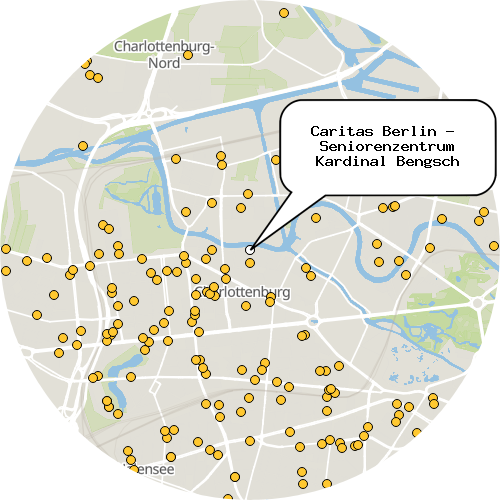 Kartenausschnitt für die Firma Caritas Berlin -  Seniorenzentrum Kardinal Bengsch