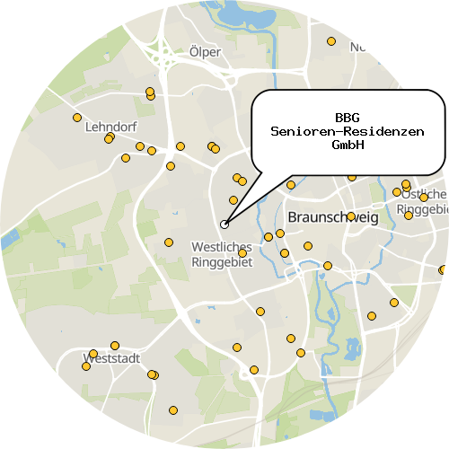 Kartenausschnitt für die Firma BBG Senioren-Residenzen GmbH