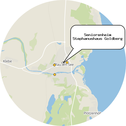 Kartenausschnitt für die Firma Seniorenheim Stephanushaus Goldberg