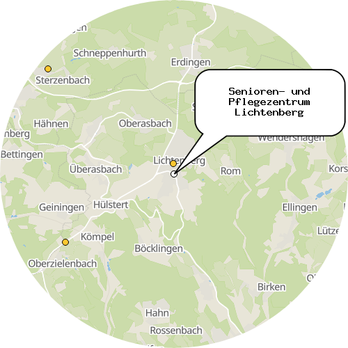 Kartenausschnitt für die Firma Senioren- und Pflegezentrum Lichtenberg